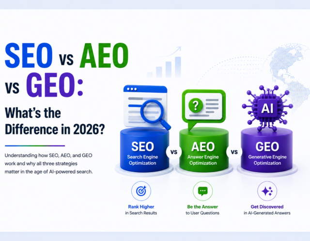 SEO vs AEO vs GEO - The Vanilla Theory